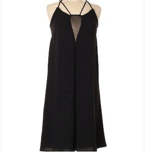 H&M | Strappy Mesh Midi Black Dress